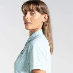 Women's Nosilife Tillia Short Sleeved Shirt | Poolside Green Print