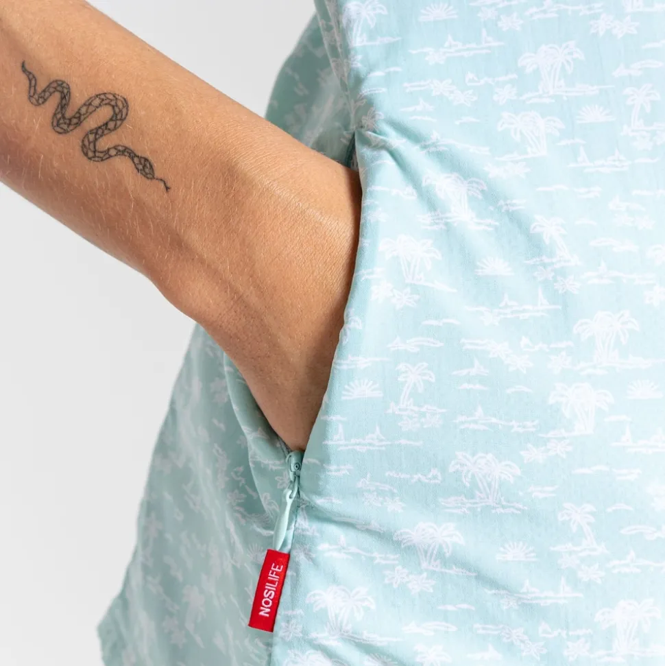 Women's Nosilife Tillia Short Sleeved Shirt | Poolside Green Print
