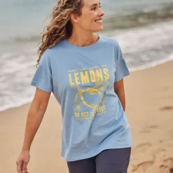 Yago Oberteil mit kurzem Ärmel für Damen | Nimbus Blue