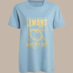 Yago Oberteil mit kurzem Ärmel für Damen | Nimbus Blue