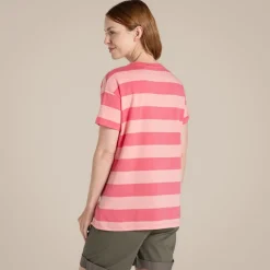 Yago Oberteil mit kurzem Ärmel für Damen | Coral Reef Stripe