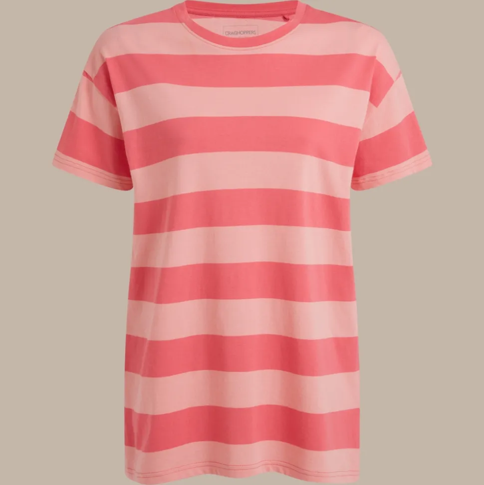 Yago Oberteil mit kurzem Ärmel für Damen | Coral Reef Stripe